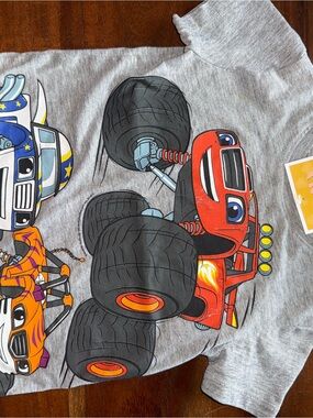 GAP Gray Tee with Blaze & the monster machines Graphic